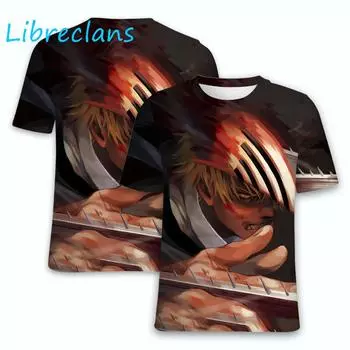 Футболки с 3D принтом «Человек бензопилы», уличная одежда в стиле аниме «Манга», мужская и женская модная футболка большого размера в стиле Харадзюку, детские футболки для мальчиков, топы, одежда 2XL