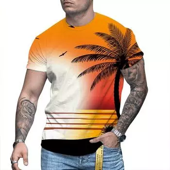 Футболки с 3D-принтом, летние, мужские, повседневные, модные, уличная одежда, футболки большого размера с коротким рукавом, футболки, топы, одежда S
