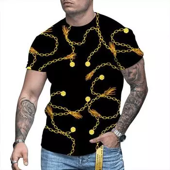 Футболки с 3D-принтом, летние, мужские, повседневные, модные, уличная одежда, футболки большого размера с коротким рукавом, футболки, топы, одежда S