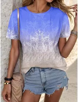 Футболки с 3D-принтом «Летний рисунок», женская уличная одежда, повседневная мода 2000 года, футболка с коротким рукавом, футболки больших размеров, топы, одежда XS