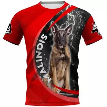 Футболки с 3D принтом Malinois для женщин и мужчин, летние повседневные футболки с короткими рукавами, Прямая доставка с короткими рукавами XL