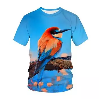 Футболки с 3D принтом животных и уток, модная уличная одежда с героями мультфильмов, мужские и женские шорты с рукавами, футболка в стиле Харадзюку, детские футболки для мальчиков, топы, одежда XS