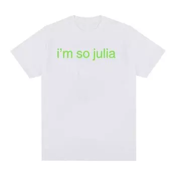 Футболки с альбомом Charli Xcx I m So Julia Brat Tour, мужские и женские, в стиле ретро, высококачественные, повседневные, из 100% хлопка, большие футболки 4XL чёрный