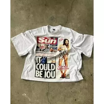 Футболки с американскими буквами и графикой Y2k, футболки больших размеров для пар, профессиональный выбор, готическая уличная одежда в стиле Харадзюку, винтажная одежда S