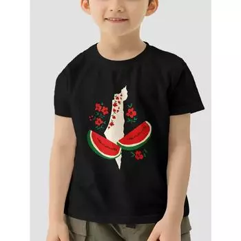 Футболки с арбузом для детей 2024 Детская одежда Футболка для мальчика Детская футболка с коротким рукавом Детская одежда для мальчиков Топы 100cm