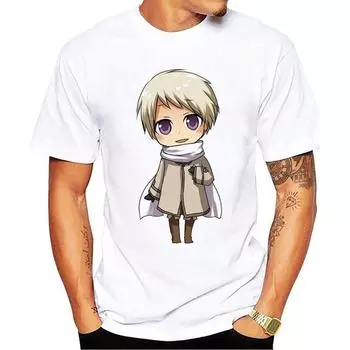 Футболки с дизайном в стиле хип-хоп Russia Hetalia, футболки унисекс с коротким топом и круглым вырезом S