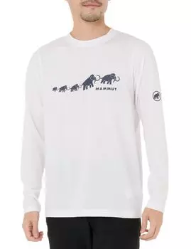 Футболки с длинными рукавами и принтом логотипа QD CE AF мужские белые [Mammut] 1016-01630 белый