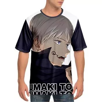 Футболки с героями мультфильмов Jujutsu Kaisen для мужчин и женщин, летняя одежда, фитнес, O-образный вырез, аниме, мужская футболка для мужчин, большие размеры, новые мужские футболки, топы XS