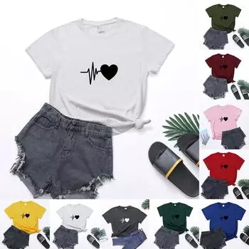 Футболки с графическим принтом Уличная повседневная одежда с коротким рукавом с принтом S