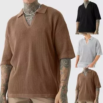 Футболки с графическим принтом Уличная повседневная одежда с коротким рукавом с принтом L чёрный