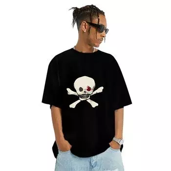 Футболки с игривым принтом аниме в стиле Majestic Mountain, женские футболки большого размера, индивидуальный материал S бежевый