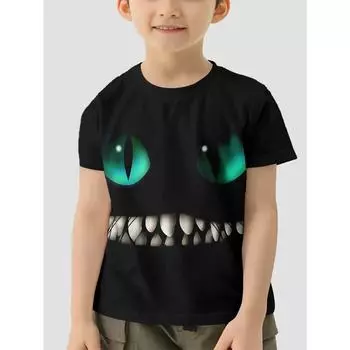 Футболки с изображением беззубого ребенка Футболка для мальчика Одежда для мальчиков Детская футболка Топы Детская одежда для мальчиков 2024 Детская одежда Верхняя одежда для отдыха на открытом воздухе 100