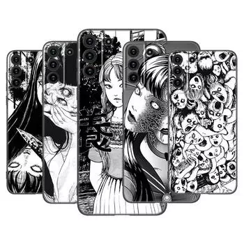 Футболки с изображением комиксов ужасов Junji Ito Tomie, чехол для телефона для Samsung Galaxy S22 Pro S21 S20 Ultra FE S10 Lite 5G S10E S9 S8 Plus, черный чехол Samsung S10 E