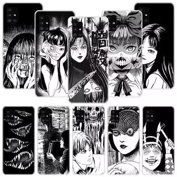 Футболки с изображением комиксов ужасов Junji Ito Tomie, чехол для телефона Samsung Galaxy A12 A22 A32 A42 A52 A72 A51 A71 5G A41 A31 A21 A02S M12 M21 M31 Samsung A12 5G