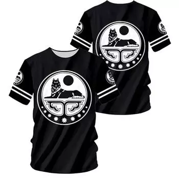 Футболки с изображением России и Чечни, чеченские чеченские флаги с 3D принтом, мужские и женские модные футболки большого размера с короткими рукавами XS