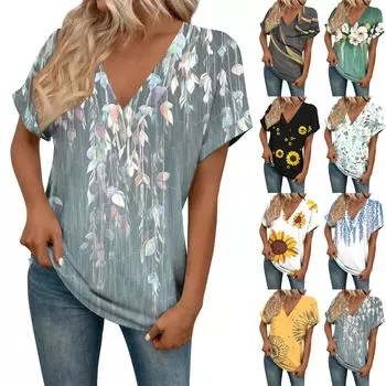 Футболки с коротким рукавом, футболки с v-образным вырезом, женские модные топы, модные легкие, мягкие повседневные летние наряды XXL чёрный