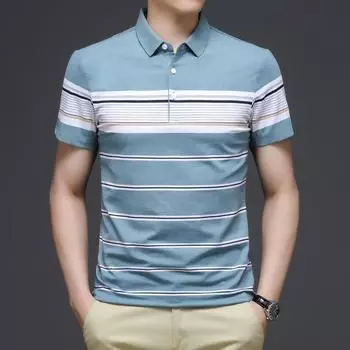 Футболки с короткими рукавами для молодых и средних мужчин. Летняя одежда. Новые футболки с короткими рукавами для мужчин среднего возраста. Одежда. M