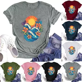 Футболки с короткими рукавами для женщин, модные топы, легкие и мягкие повседневные летние наряды, одежда XXL