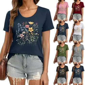 Футболки с короткими рукавами для женщин, модные топы, легкие и мягкие повседневные летние наряды, одежда S розовый