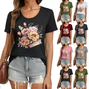 Футболки с короткими рукавами для женщин, модные топы, легкие и мягкие повседневные летние наряды, одежда L
