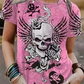 Футболки с круглым вырезом и 3D принтом розы для женщин и мужчин, модные футболки с короткими рукавами в стиле хип-хоп, Harajuku Y2K, сексуальная одежда XS