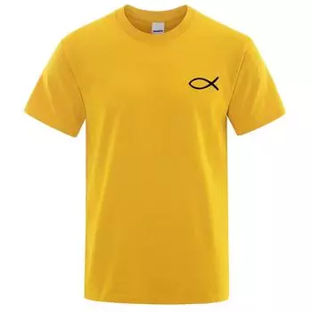 Футболки с логотипом из хлопка с рыбой Simplicity, мужские свободные футболки большого размера, модная дышащая хлопковая футболка, уличный топ в стиле хип-хоп S чёрный