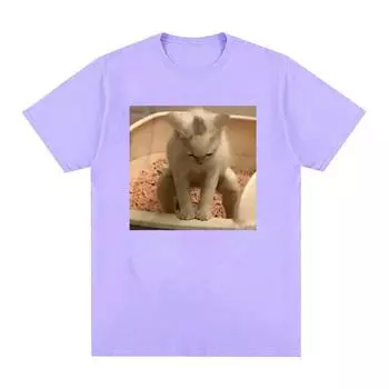 Футболки с надписью «Kitty Cat Take A Poop Kitten Joke», мужские и женские забавные футболки с короткими рукавами и мемами, летняя модная повседневная хлопковая футболка, топы S чёрный