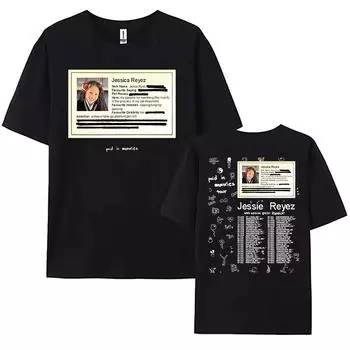 Футболки с принтом тура JESSIE REYEZ PAID IN MEMORIES 2025 года, футболка с новым альбомом, женская/мужская одежда, хлопковые женские футболки с круглым вырезом XS белый