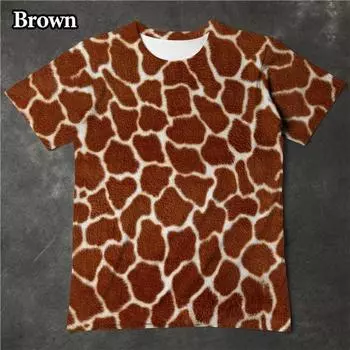 Футболки с принтом в виде кожи животных с 3D-принтом, модная футболка с принтом леопарда и змеиной кожи S золотой