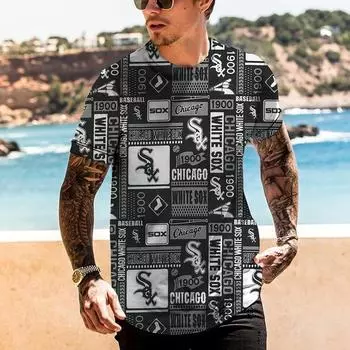 Футболки с рисунком для мужчин с буквами, летние футболки для мужчин, уличная одежда, 3D-принт, модные футболки с коротким рукавом и круглым вырезом S