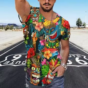 Футболки с рисунком для мужчин с буквами, летние футболки для мужчин, уличная одежда, 3D-принт, модные футболки с коротким рукавом и круглым вырезом S