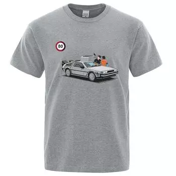 Футболки с забавным принтом «Я был пойман за превышение скорости», мужские свободные футболки с короткими рукавами, дышащие хлопковые футболки S