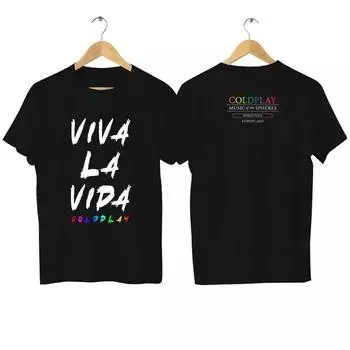 Футболки Streetwear Cold.Play Music of The Sphere.s Tour 2024 Футболка Cold.Play World Tour Футболка свободного покроя для мужчин и женщин, повседневная стильная футболка S