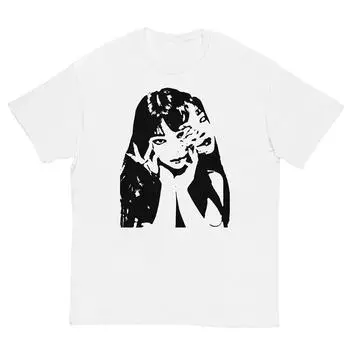 Футболки Tomie Unisex и WoUnisex Harajuku с принтом и коротким рукавом Топ в уличной одежде Y2K Повседневная футболка Белая футболка с круглым вырезом в стиле ретро-готики 2XL