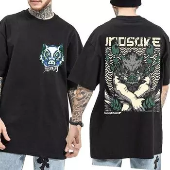 Футболки «Убийца демонов», мужские/женские футболки, летняя модная футболка унисекс с коротким рукавом в стиле Харадзюку, аниме, забавные футболки с аниме «Хашибира Иноске» S белый