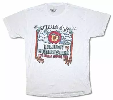 Футболки унисекс Allman Brothers Jam 1973 Peach White Eat A Peach S