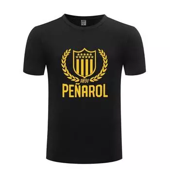 Футболки унисекс Atletico Penarol Уругвай унисекс с коротким рукавом и круглым вырезом, хлопковая футболка унисекс, крутая забавная уличная футболка, футболка для фанатов