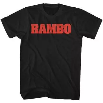 Футболки унисекс для взрослых с логотипом Rambo Red Movie Logo S