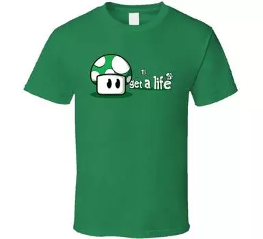 Футболки унисекс «Get A Life Super Mario Brothers Gamer Mushroom»
