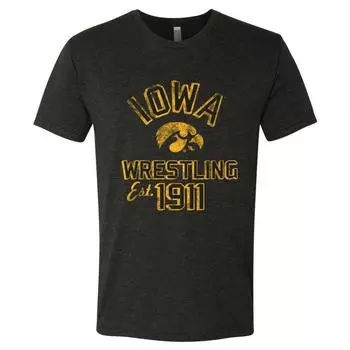 Футболки унисекс Iowa Hawkeyes Wrestling Est 1911 Team Color Triblend