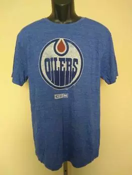 Футболки унисекс Neu Edmonton Oilers Herren GreGro Blau Ccm S