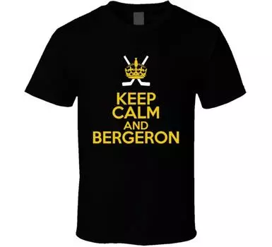Футболки унисекс Patrice Bergeron Boston Hockey Player Keep Calm S