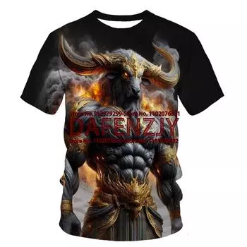 Футболки унисекс с 3D-принтом в виде цветной коровы для мужчин, женщин и подростков XS чёрный