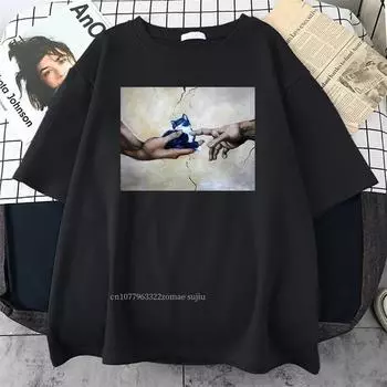 Футболки унисекс с принтом милого кота, индивидуальные повседневные футболки с круглым вырезом и коротким рукавом, винтажные топы большого размера, хлопковая футболка унисекс, одежда 4XL