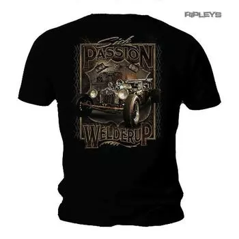 Футболки унисекс Welderup Garage Custom Hot Rod D Rod «Sick Passion» Rat Rod S