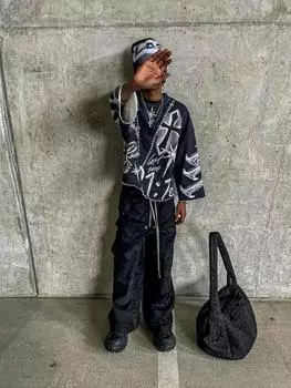 Футболки Y2k Retro Tie Dye Cross, готический хип-хоп, графический укороченный топ с полным принтом для мужчин, свободные футболки с рукавом три четверти S