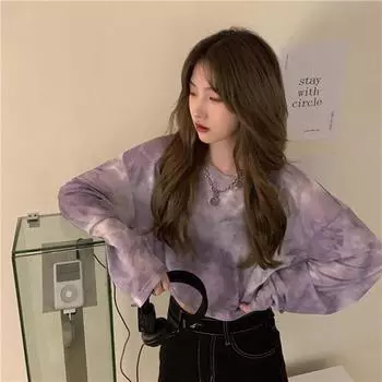 Футболки женские с принтом тай-дай повседневные модные элегантные солнцезащитные сексуальные женские футболки подростковые прозрачные топы летние популярные пляжные простые уютные S серый