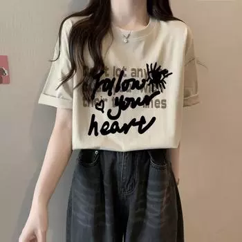 Футболки (Женский) футболка с коротким рукавом S-3XL