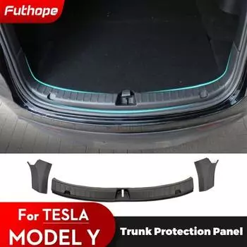 Futhope накладка на порог багажника, резиновая защита из TPE для Tesla Model Y, защита порога бампера, защита от грязи, предотвращает появление царапин 3psc set