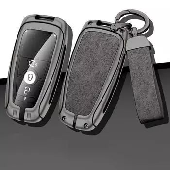 Футляр для автомобильного ключа из цинкового сплава для Ford Ranger Wildtrak Focus C-Max Galaxy Mondeo для Mustang Explorer Edge EcoSport Аксессуары серебряный серый